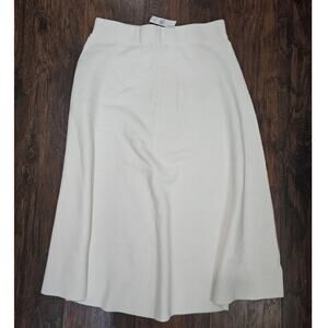 Ann Taylor Cream Midi Skirt